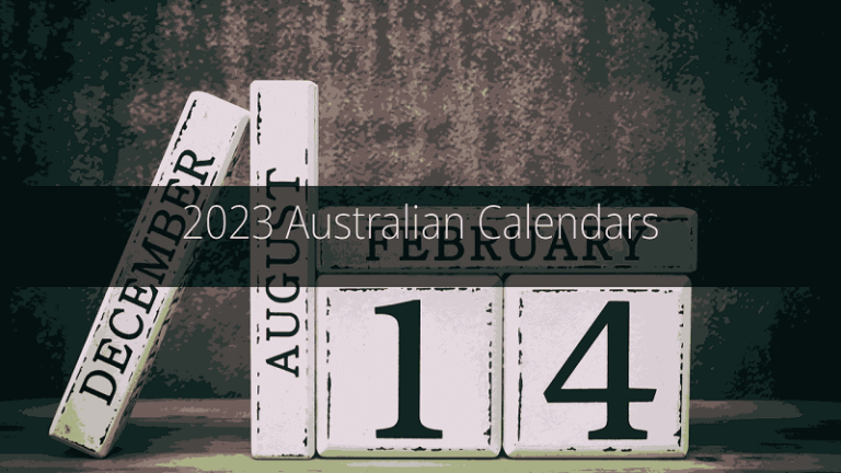 2023 Australian calendars